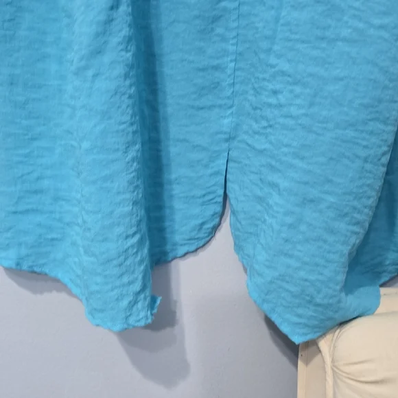 Habitat Blue Boxy Button Down Shirt - Picture 8 of 8